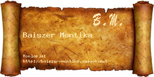 Baiszer Montika névjegykártya